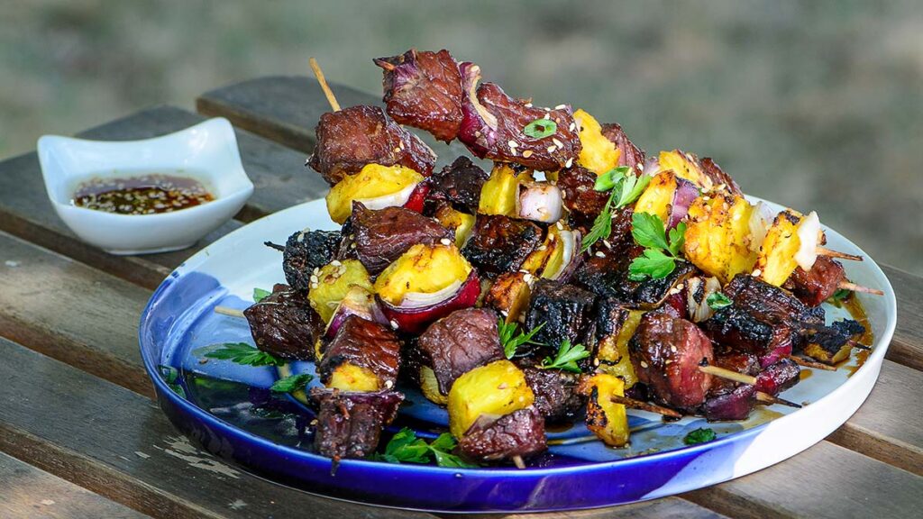 Терияки шишчета с телешко